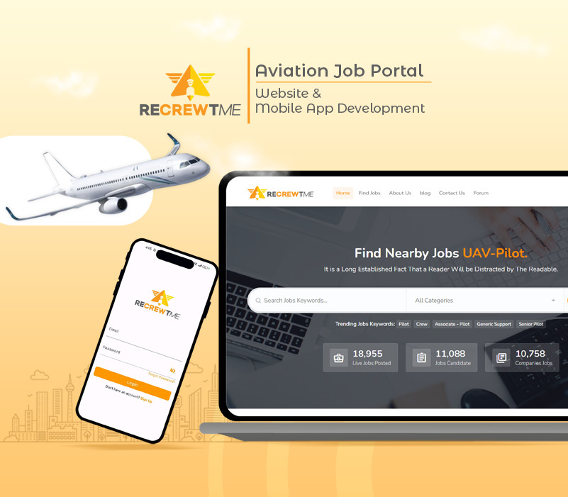Aviation Job Portal - Website and Mobile App Development